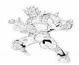 Overwatch Coloring Pages Frag Junkrat Launcher sketch template
