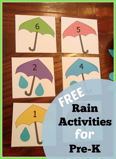 really great free rain activities for pre k spring theme
