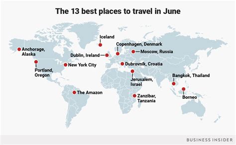 best places to visit in june business insider
