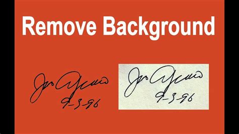 remove background   scanned signature  microsoft powerpoint  youtube