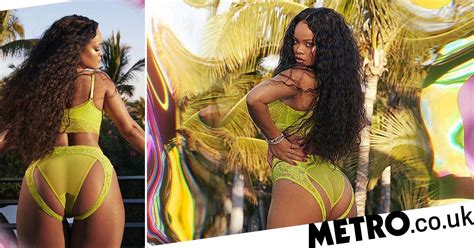 Rihanna Slips Into Yellow Lingerie To Show Off Savage Summer Line
