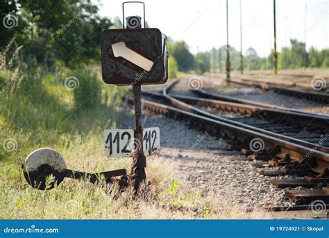 track switch stock image image  crossing track fret