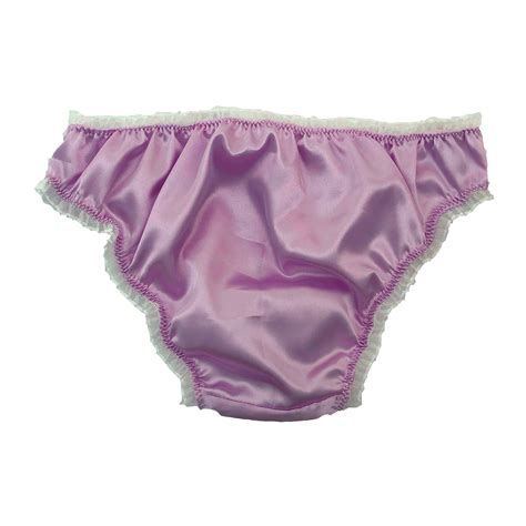 satin frilly sissy panties bikini knicker underwear briefs uk size 6