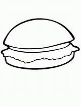 Coloring Hamburger Library Clipart Print Line Popular sketch template