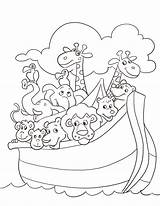 Coloring Pages Noah Ark Kids Bible Visit Colouring Book sketch template