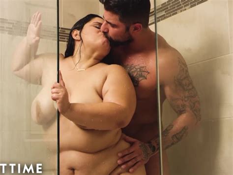 adult time bbw karla lane steamy shower sex with lover