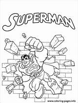 Coloring Pages Dc Comics Punching Wall Printable Superman Color Others Getcolorings Print Comic Getdrawings sketch template