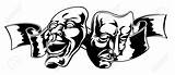 Masks Comedy Tragedy Drawing Happy Bipolar Theater Disorder Getdrawings sketch template