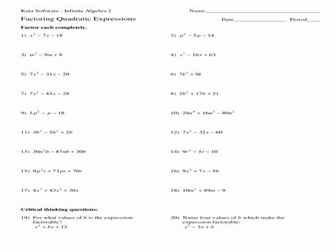 quadratic formula worksheet chessmuseum template library