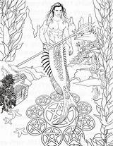 Merman Digi Mermen Sheets Mermaids Designlooter Mandalas Hadas sketch template