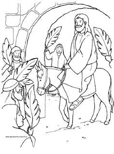 jesus riding  donkey color sheet jesus rides donkey  jerusalem