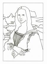 Vinci Da Leonardo Coloring Pages Lisa Mona Drawing Getdrawings Getcolorings sketch template
