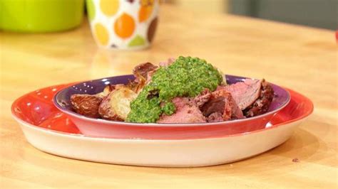 Roast Lamb With Potatoes And Salsa Verde Rachael Ray Show