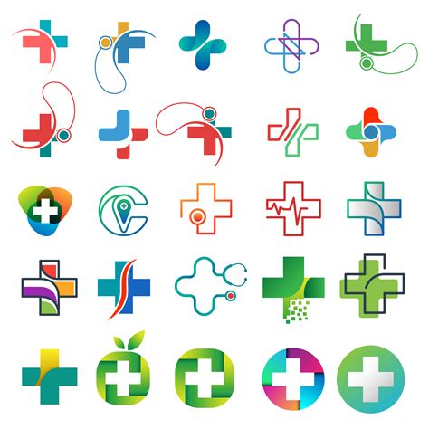 healthcare logo collection design concept vector illustration