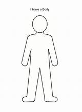 Outline Person Coloring Body Pages Simple Printable Kids Man Girl sketch template