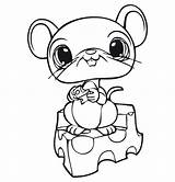 Coloring Shop Pet Littlest Pages Lps Mouse Kids sketch template