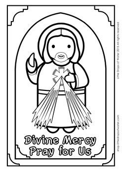 divine mercy coloring catholic   drops  water tpt