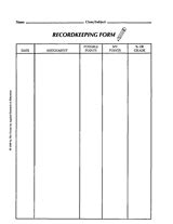 recordkeeping form behavior management printable   grade