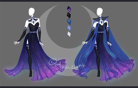 closed fashion adoptable auction lunar outfit  ayleidian  deviantart