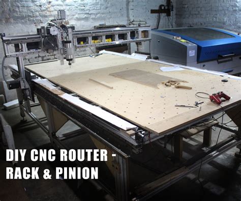 diy cnc router build large format xft rack  pinion  steps  pictures