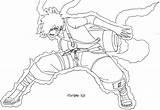 Naruto Pages Tails Nine Coloring Mode Sage Template sketch template