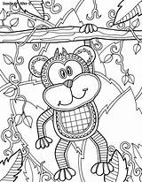 Getdrawings Monkeys Doddle sketch template