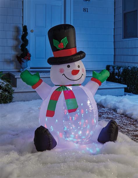 inflatable snowman  moving lights holiday yard decoration  ft walmartcom walmartcom