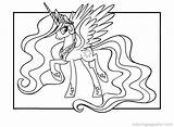 Pony Little Coloring Princess Pages Celestia Unicorn Pretty Kids Coloriage Print Printable Friendship Magic Book Color Colorings Sheets Spike Colouring sketch template