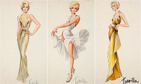 marilyn monroe sketches of star s iconic costumes go up for auction