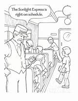 Polar Express Coloring Pages Kids Sheets Train Christmas Printable Worksheets Sheet Coloring4free Template Print Color Activities Pdf Vbs Winter Craft sketch template