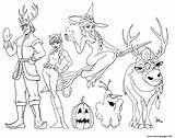 Halloween Frozen Coloring Pages Printable sketch template