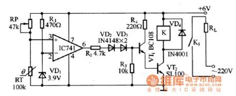 thermostat schematic  thermistor electric water heater temperaturecontrol controlcircuit