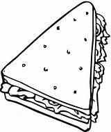 Coloring Sandwich Clipart Bread Triangle Objects Pages Colouring Color Drawing Sub Clip Food Shaped Cereal Tall Printable Cute Clipground Cartoon sketch template