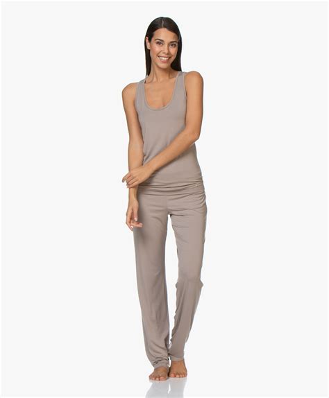 hanro modal yoga broek taupe   perfectly basics