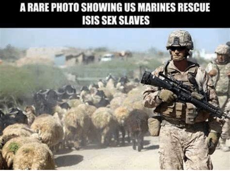 a rare photo showing us marines rescue isis sex slaves