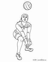 Coloring Pages Volleyball Sports Hellokids Pass Kids sketch template