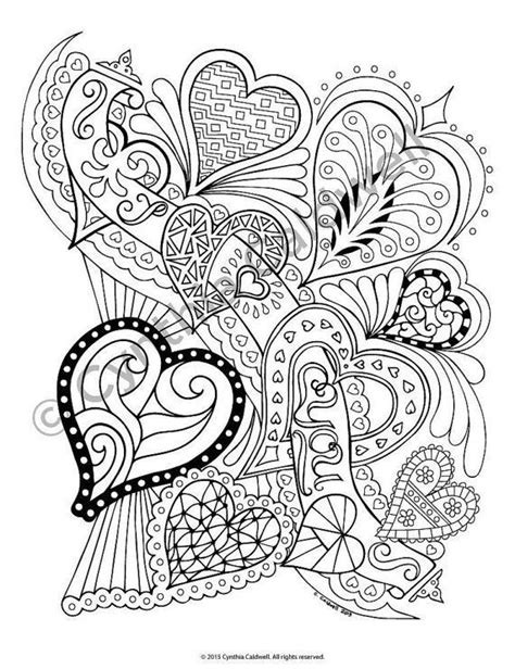 heart  coloring page instant  etsy heart coloring