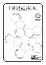 Paper Models Polyhedra Coloring Pages Solids Dodecahedron Cool sketch template