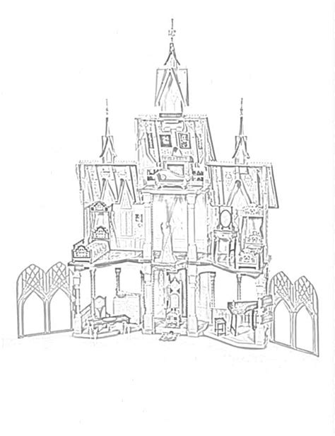 frozen  castle coloring page  svg cut file