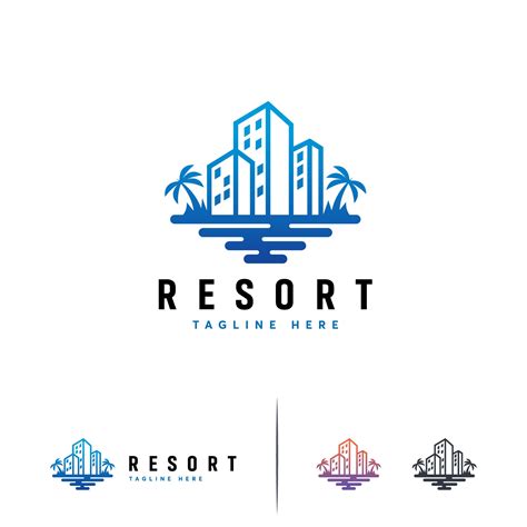 hotel  resort logo template building logo designs travel logo