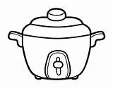 Coloring Rice Cooker Pages Electric Template sketch template