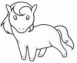 Horse Cartoon Cute Horses Coloring Pages Drawings Drawing Kids Baby Little Printable Cliparts Draw Clipart Clip Print Easy Color Info sketch template