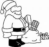 Coloring Santa Claus Pages Prepare Give Present Kids Coloringsky sketch template