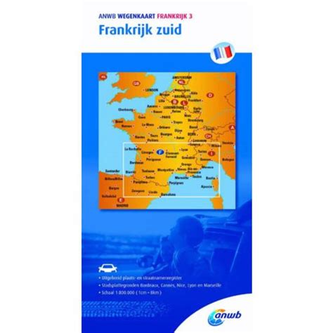 anwb wegenkaart frankrijk  frankrijk zuid anwb blokker