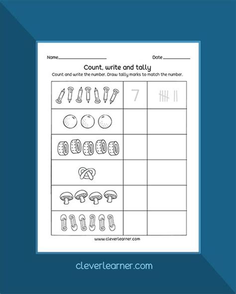 preschool tallying activity sheets teaching kindergarten firstgrade