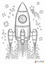 Rocket Rocketship sketch template