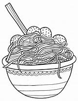 Noodle Meatballs Alley Espaguetis Ausmalbild Colorier Hojas Coloriage Adults Ensaladas Nouilles Maiz Platos Abrir sketch template