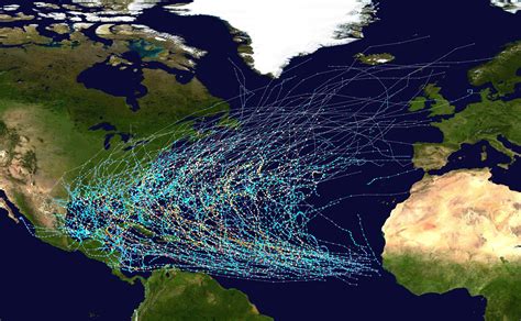 atlantic ocean hurricane map        map
