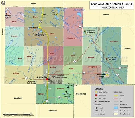langlade county map wisconsin