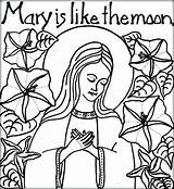 Mary Coloring Mother Virgin Getcolorings Getdrawings Color sketch template